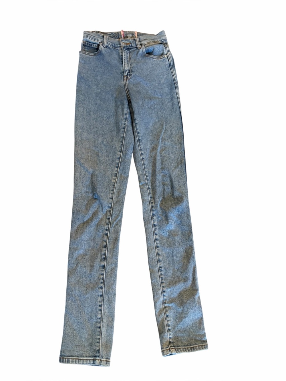 REVICE Light Wash High Waist Straight Leg Jeans